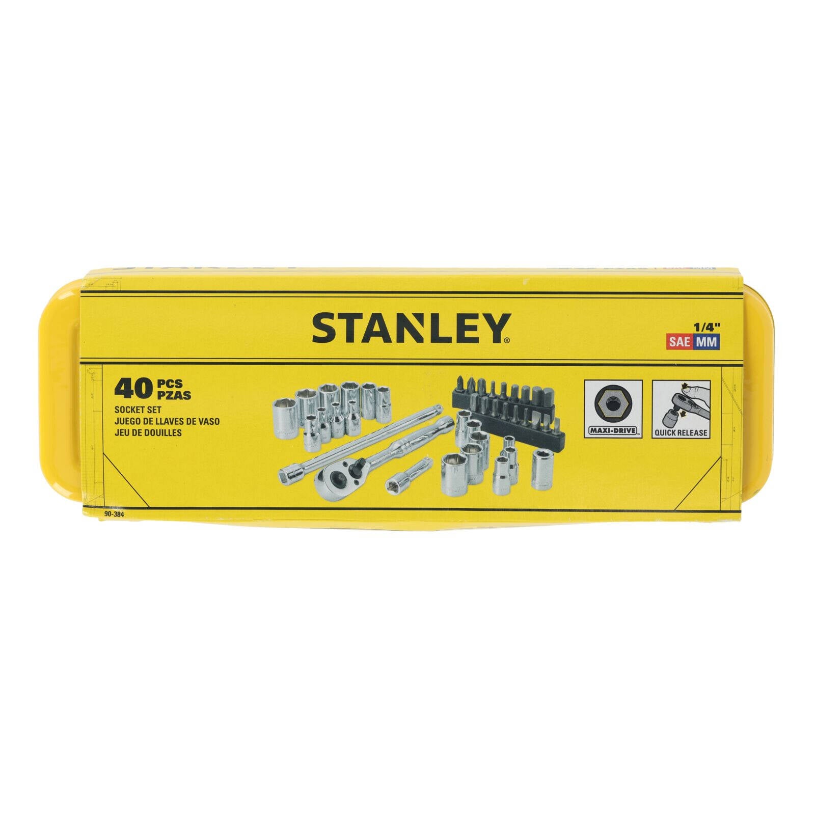 Stanley 1/4" Drive Socket Set Chrome Steel with Case - 40 Piece