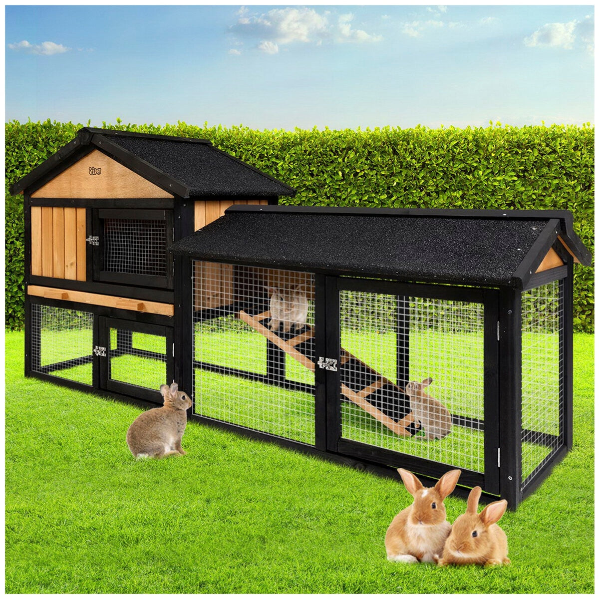 I.Pet Chicken Coop & Rabbit Hutch Large - SuperSaverAU - view 3