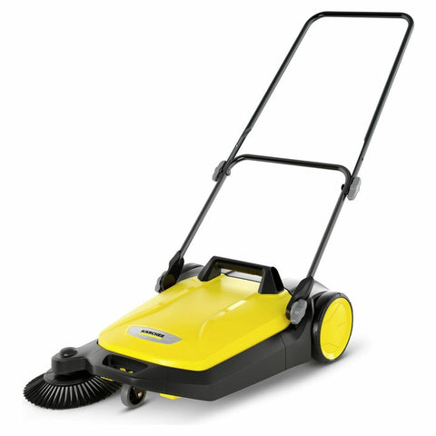Karcher S 4 Push Sweeper - Large Sweeping Width, Stand-Up Waste Hopper, Side Brush - 1.766-320.0