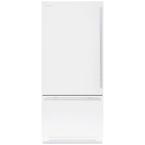 Fhiaba 427L Classic Upright Fridge - Pearl White, Left Hinge, TriMode Drawer, Ice Maker - KS8990TST3IAM1DH