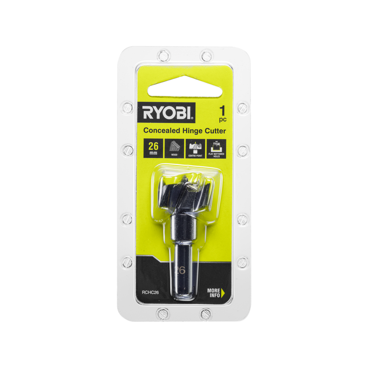 Ryobi 26mm Concealed Hinge Cutter for Wood