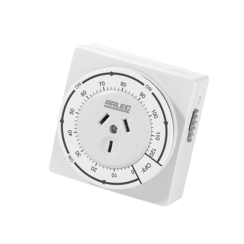 Arlec 2 Hour Compact Mechanical Countdown Power Point Timer 10A Indoor PC900