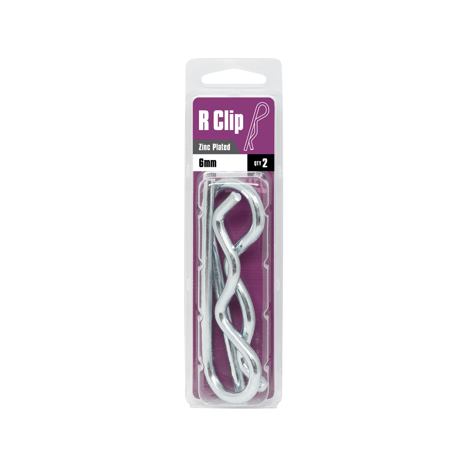 Pinnacle 6mm Zinc Plated Steel R Clip - 2 Pack