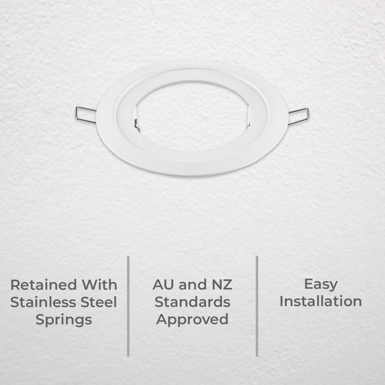 Deta 90mm Downlight Conversion Plate for 115-130mm Cutout, Metal, Indoor DET008