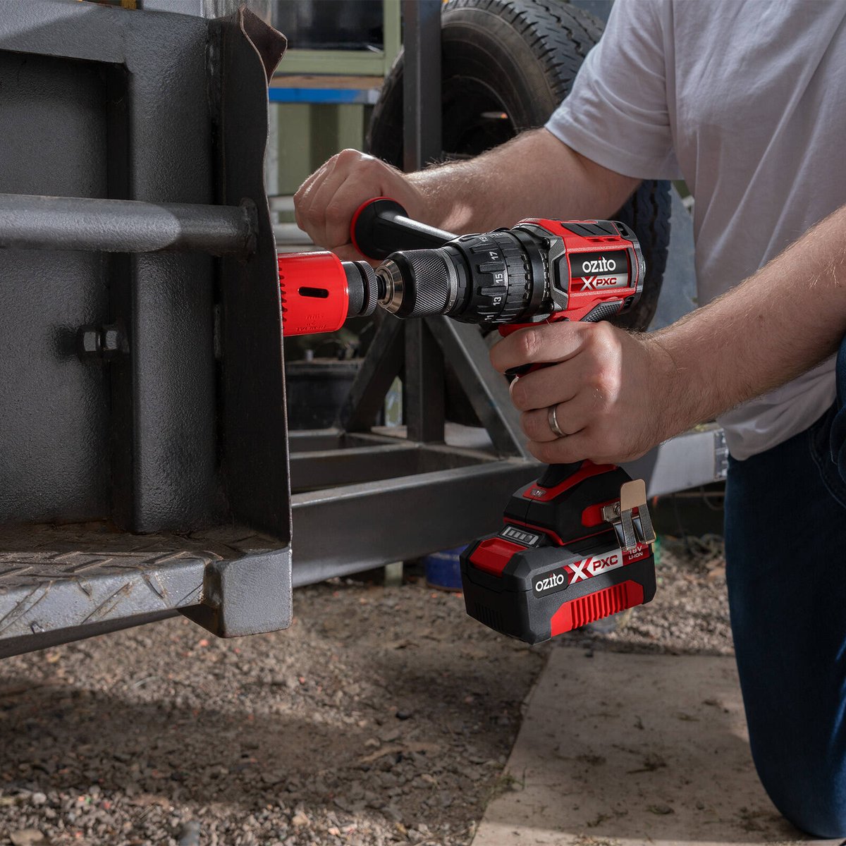 Ozito PXC 18V Brushless 120Nm Cordless Hammer Drill Skin Only PXBHS-120