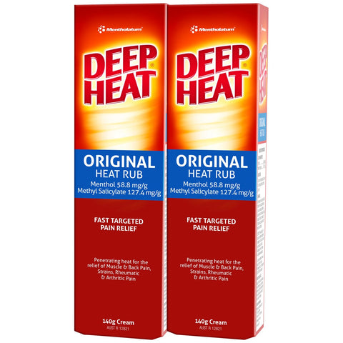 Deep Heat Original Heat Rub 2 x 140g - SuperSaverAU - view 1