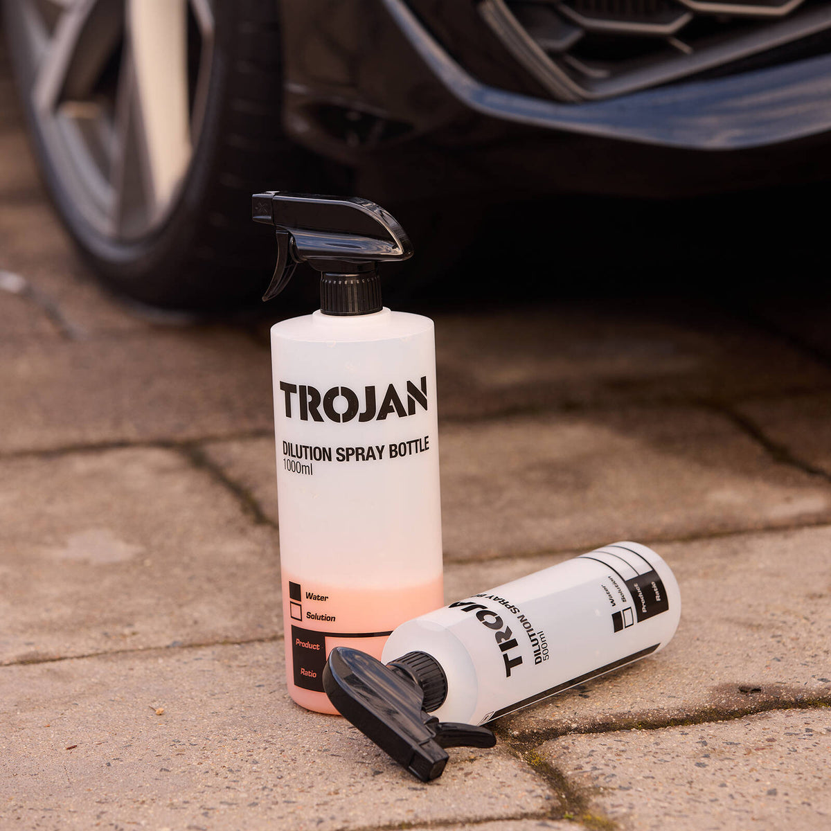 Trojan 1L Dilution Spray Bottle - Chemical-Resistant Measuring & Mixing Bottle
