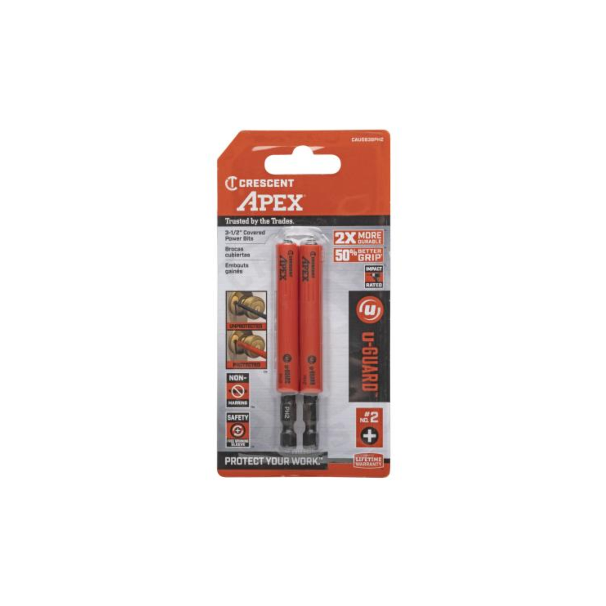 Crescent Apex Impact Power Bit - Phillips #2 - 3-1/2" - 2 Pack - Durable - SuperSaverAU - view 2