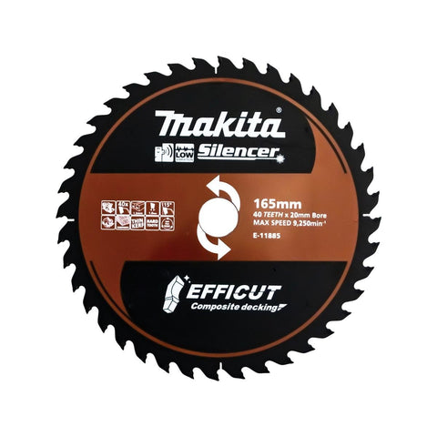 Makita 165mm Efficut Composite Tct Saw Blades - Tungsten Carbide - Durable Cutting - SuperSaverAU - view 1