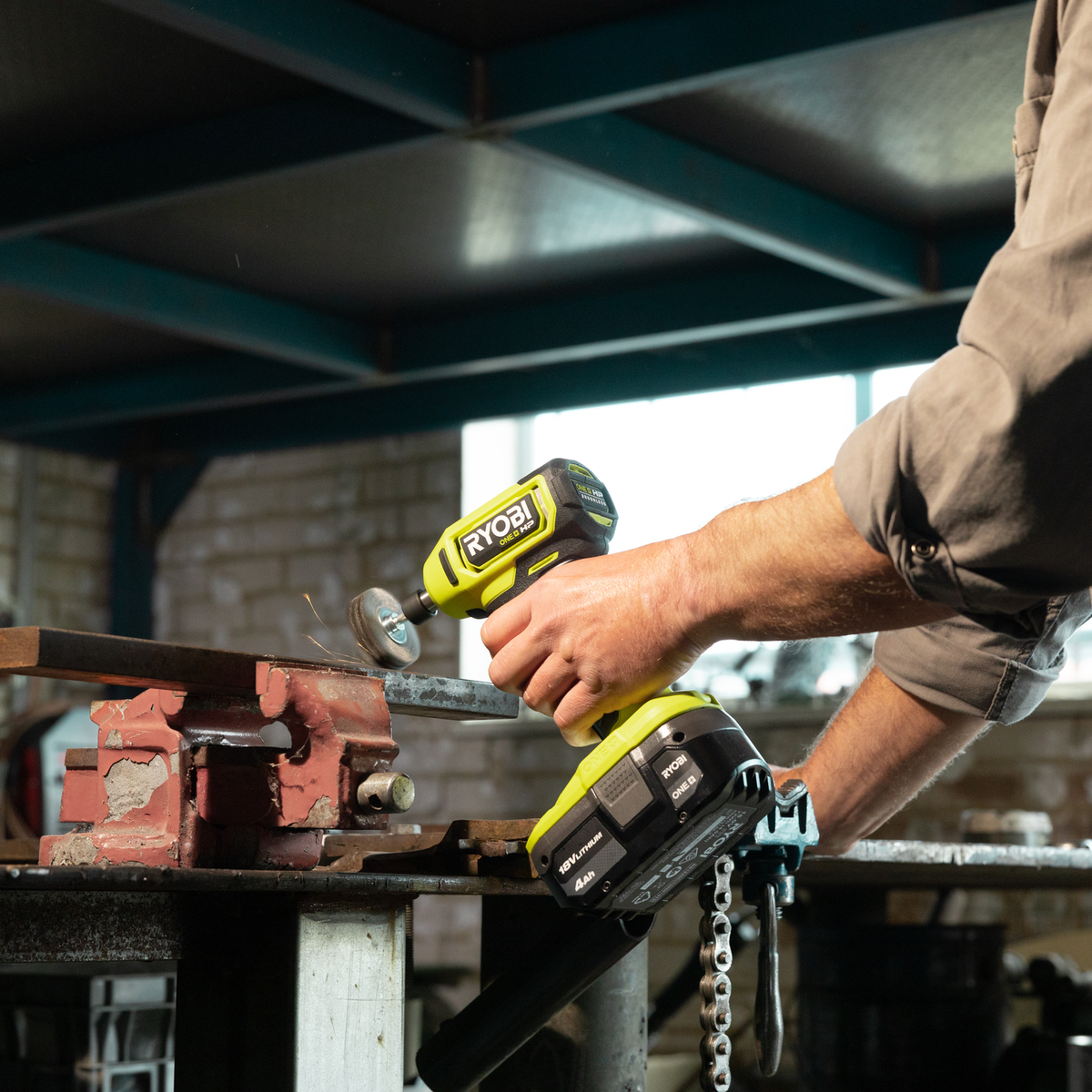 Ryobi Right-Angled Die Grinder - Tool Only - Brushless Motor - 22000 RPM - SuperSaverAU - view 4