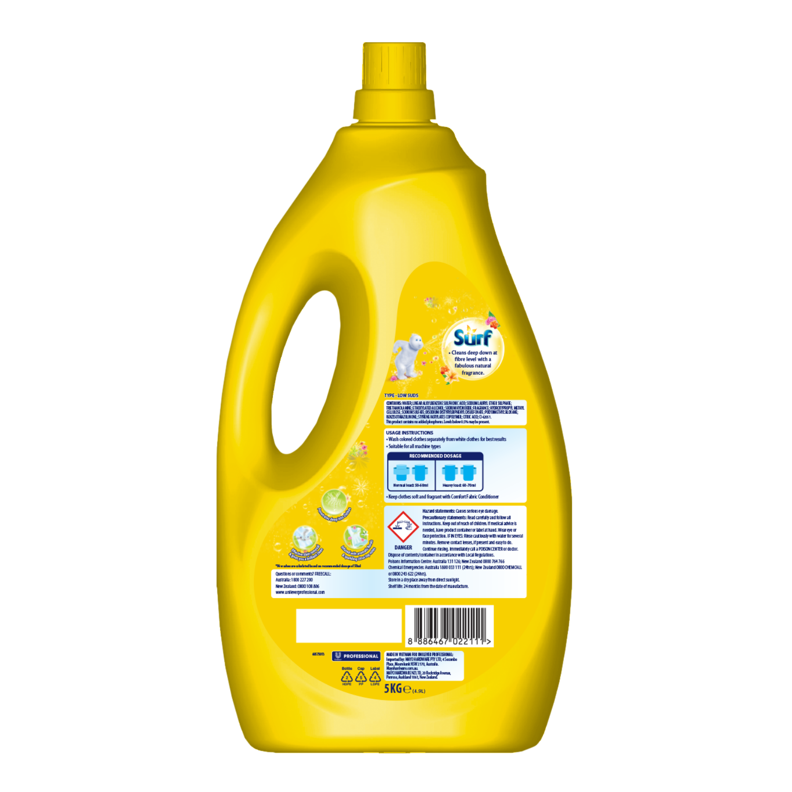 Surf Professional 4.9L Sun Fresh Laundry Liquid, Front & Top Loader
