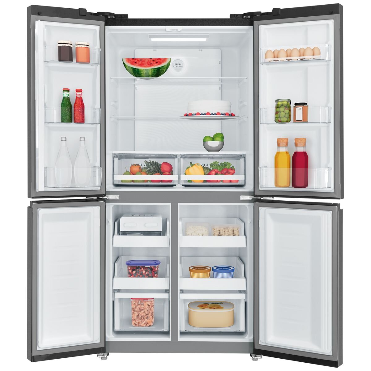 Westinghouse 496L French Door Refrigerator - Charcoal Matte Black, Inverter Compressor, 4 Star - WQE4900BA