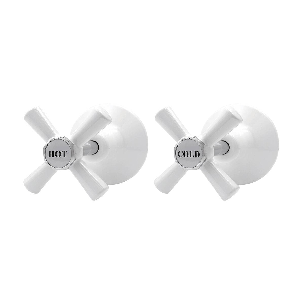 Shaw Mason White Easy Clean Top Assembly - Pair - 130mm x 140mm x 70mm - Brass Construction - SuperSaverAU - view 1