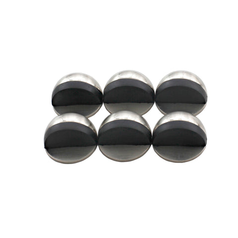 Syneco 6 Piece Brushed Nickel Zinc Alloy Half Moon Door Stop Set