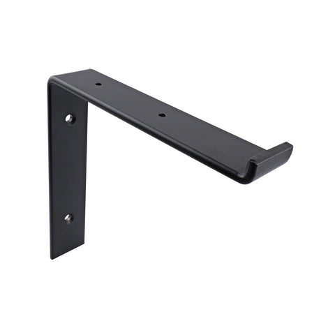 Carinya 185 x 185mm Black Powder Coated Steel Lipped Angle Bracket Wall Mount 100kg Load