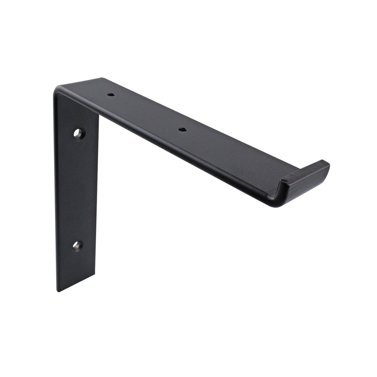 Carinya 185 x 185mm Black Powder Coated Steel Lipped Angle Bracket Wall Mount 100kg Load
