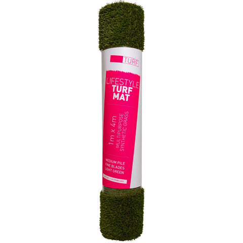 DIY Turf Lifestyle 1 x 4m 20mm Pile Green/Yellow PP Synthetic Prepack