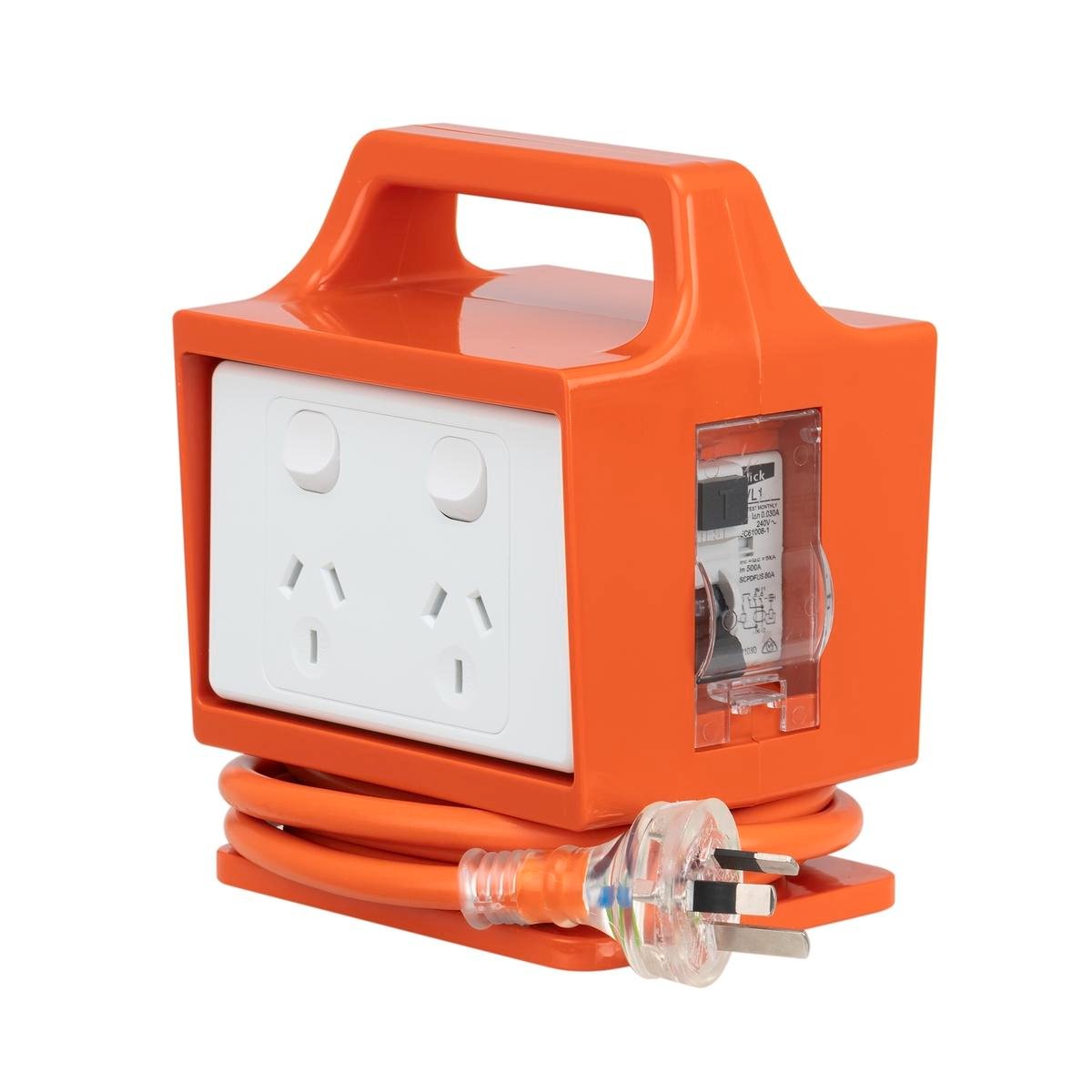 Click 4 Outlet Power Block with RCD Safety Switch 10A 1.8m Cord