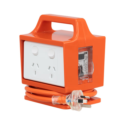 Click 4 Outlet Power Block with RCD Safety Switch 10A 1.8m Cord