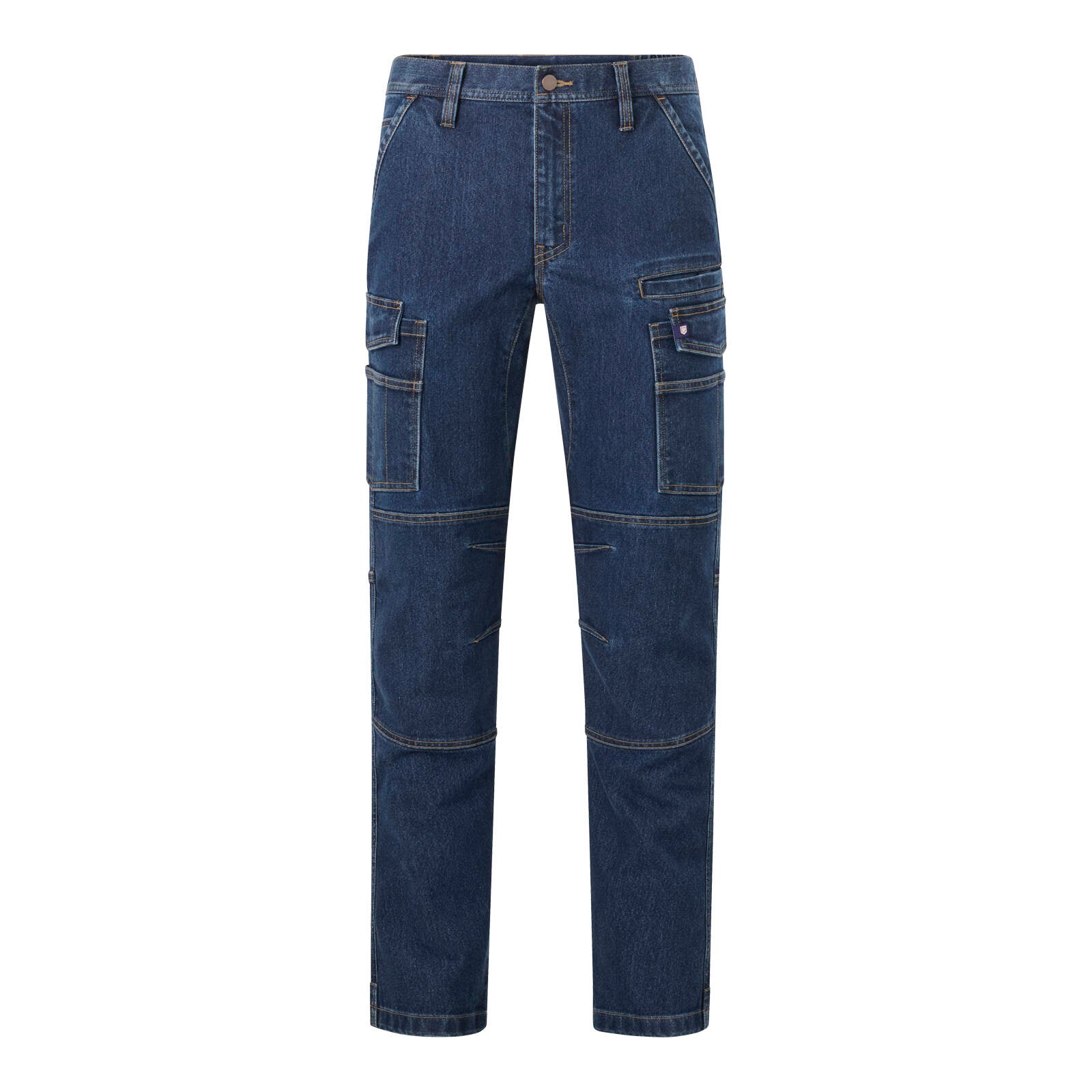 Citeco Men's Indigo Cargo Jeans - Mid-Weight Stretch, Size 87R
