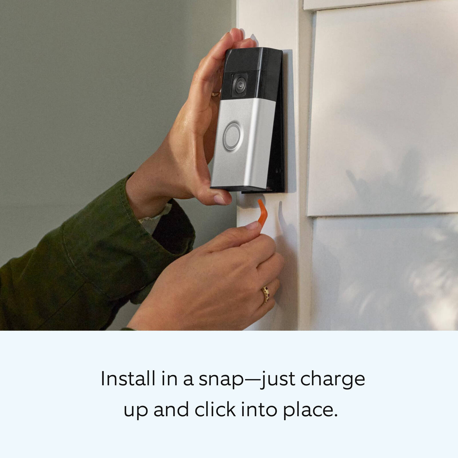 Ring Battery Video Doorbell, Satin Nickel - Wireless with Night Vision & 2-Way Talk