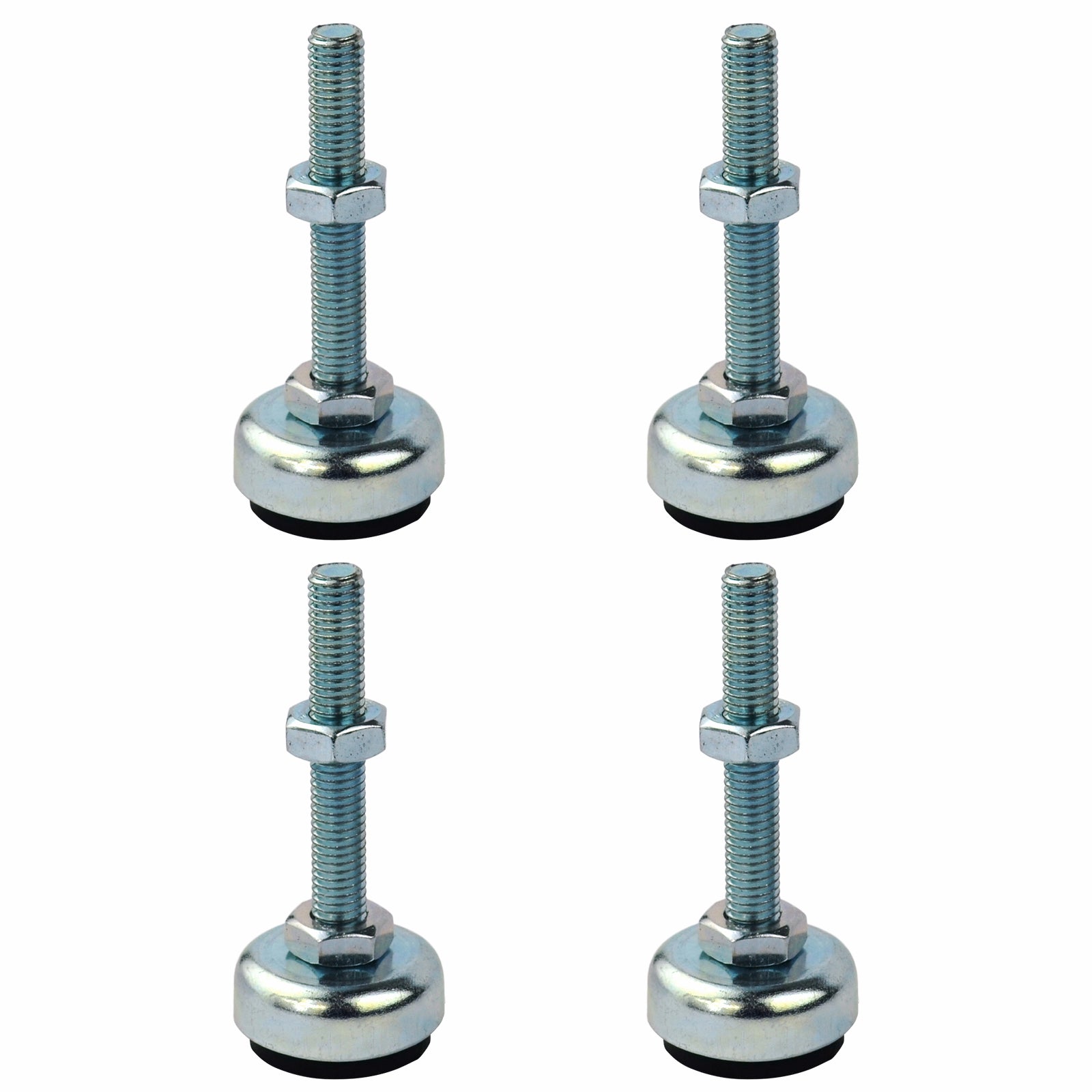 Richmond 50mm x M8 Zinc Plated Steel Fixed Levelling Feet 4 Pack