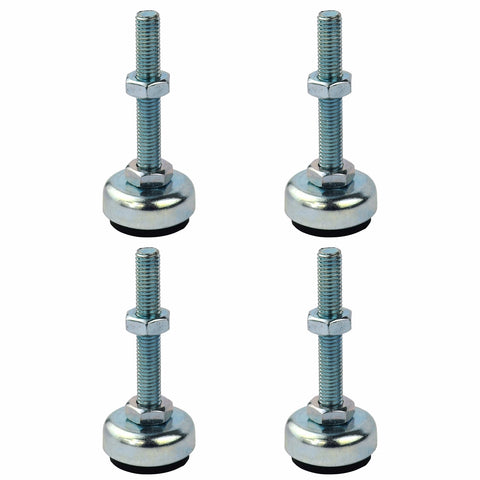 Richmond 50mm x M8 Zinc Plated Steel Fixed Levelling Feet 4 Pack