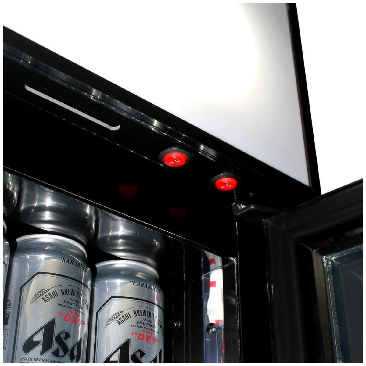 Schmick 160L Corona Beer Licensed Skinny Upright Bar Fridge - 9 Star, Lockable - SS-P160-CORONA