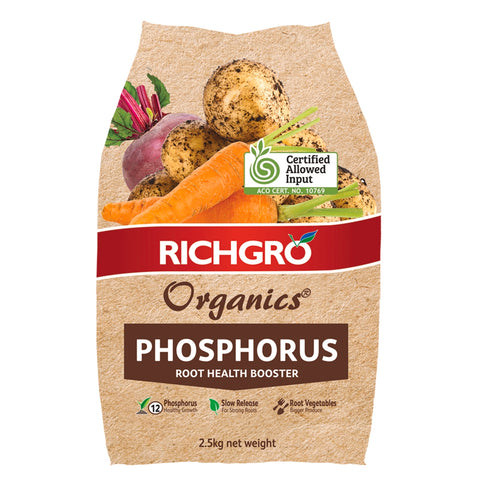 Richgro Mega Booster 2.5kg Organic Phosphorus Root Health Booster for Fruit, Flowers, Lawns & Veg