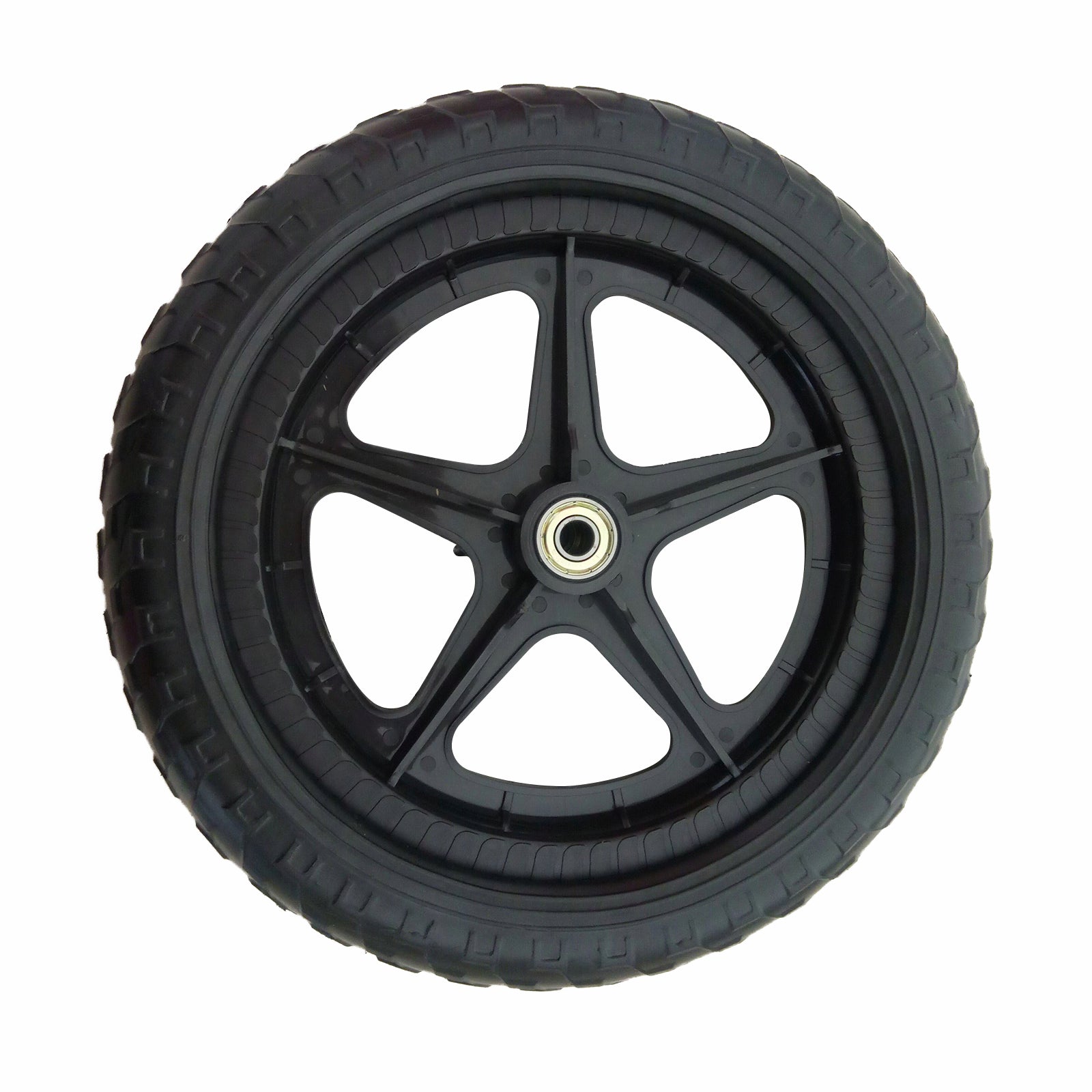 Move It 300mm Black Nylon Spoked Wheel, Solid PU Foam, 50kg Load