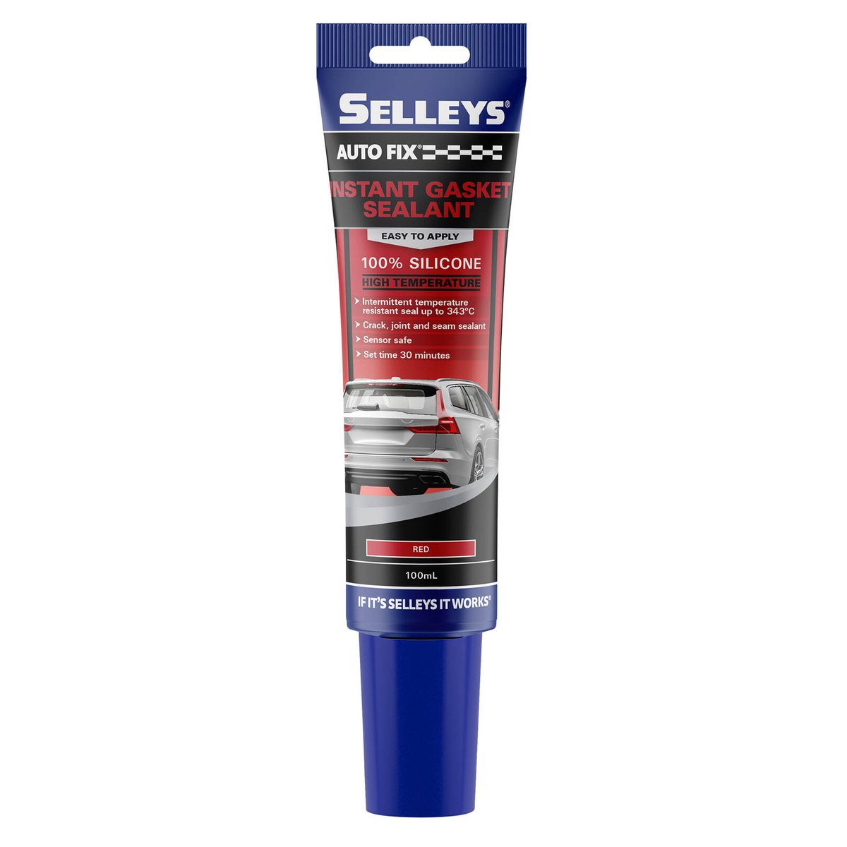 Selleys Autofix Instant Gasket - High Temperature Red - 100ml - 343°C Resistance - SuperSaverAU - view 1