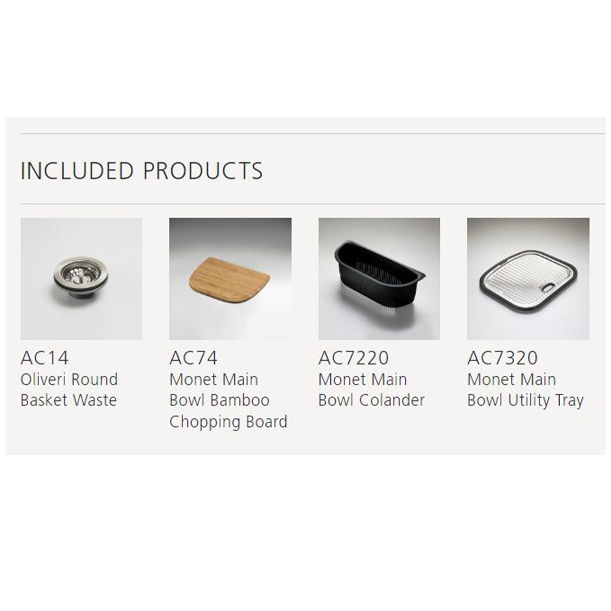Oliveri Monet Double Bowl Topmount Sink - No Drainer - Colander and Utility Tray Included - MO763