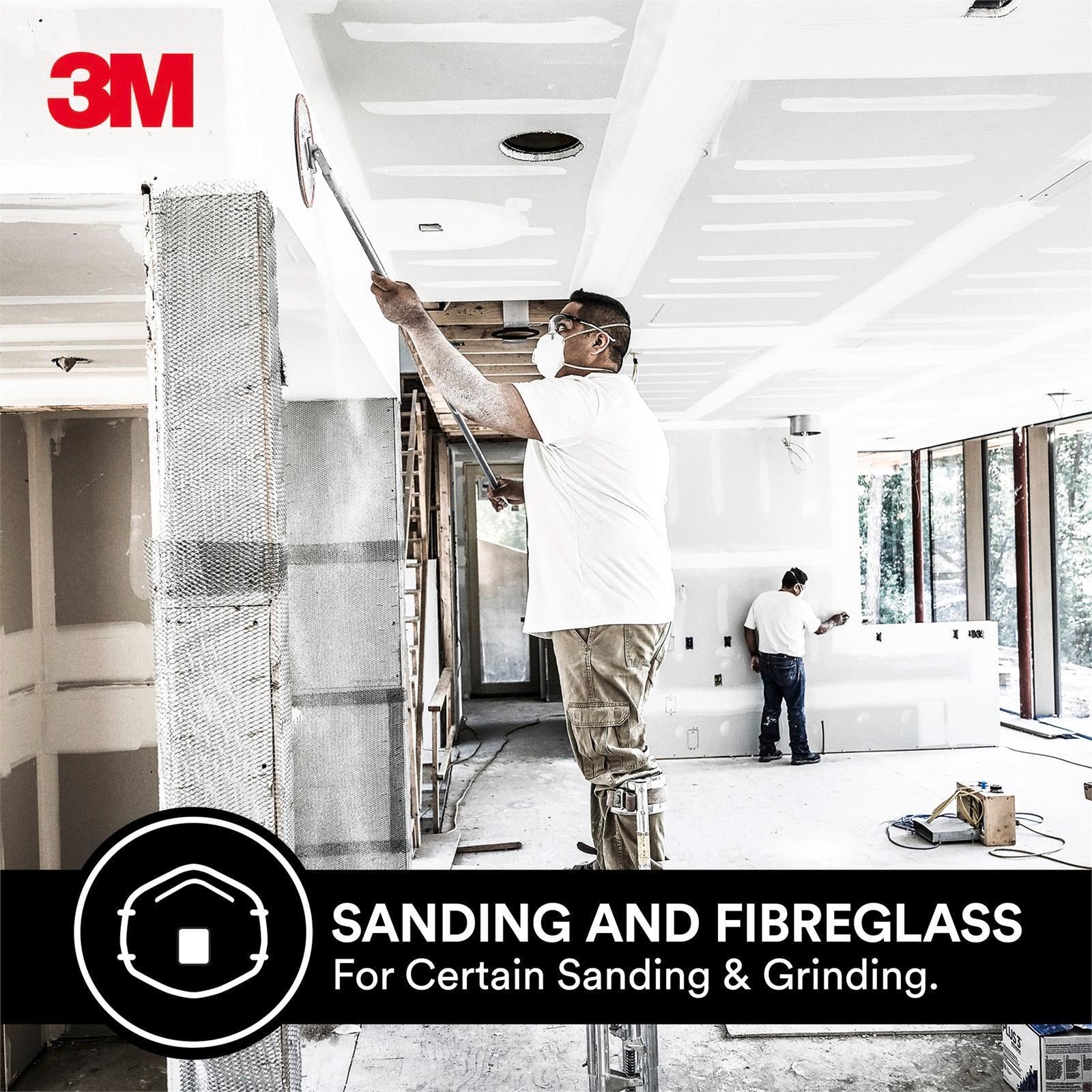 3M P2 Particulate Sanding Fibreglass Valved Disposable Respirator Mask 2 Pack