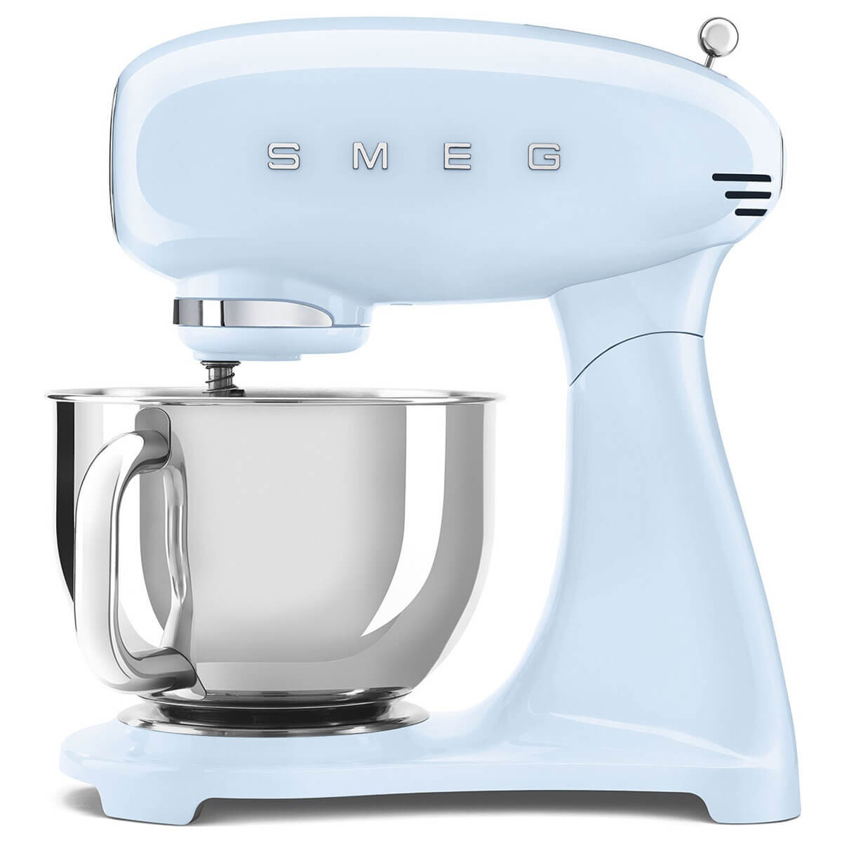 Smeg 50's Style Stand Mixer 4.8L - 1000W, Pastel Blue, Direct Drive, Safety Lock - SMF05PBAU