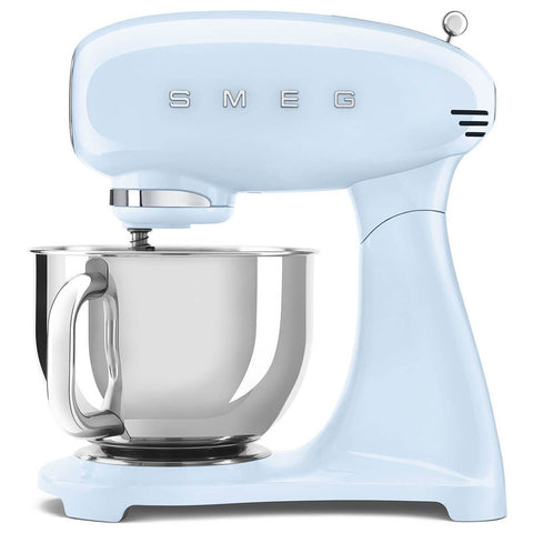 Smeg 50's Style Stand Mixer 4.8L - 1000W, Pastel Blue, Direct Drive, Safety Lock - SMF05PBAU