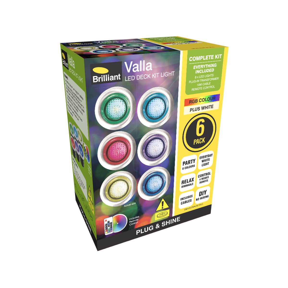 Brilliant 12V Valla LED Deck Light Kit - 6 Lights - Stainless Steel - IP65 Weather Resistant - SuperSaverAU - view 4