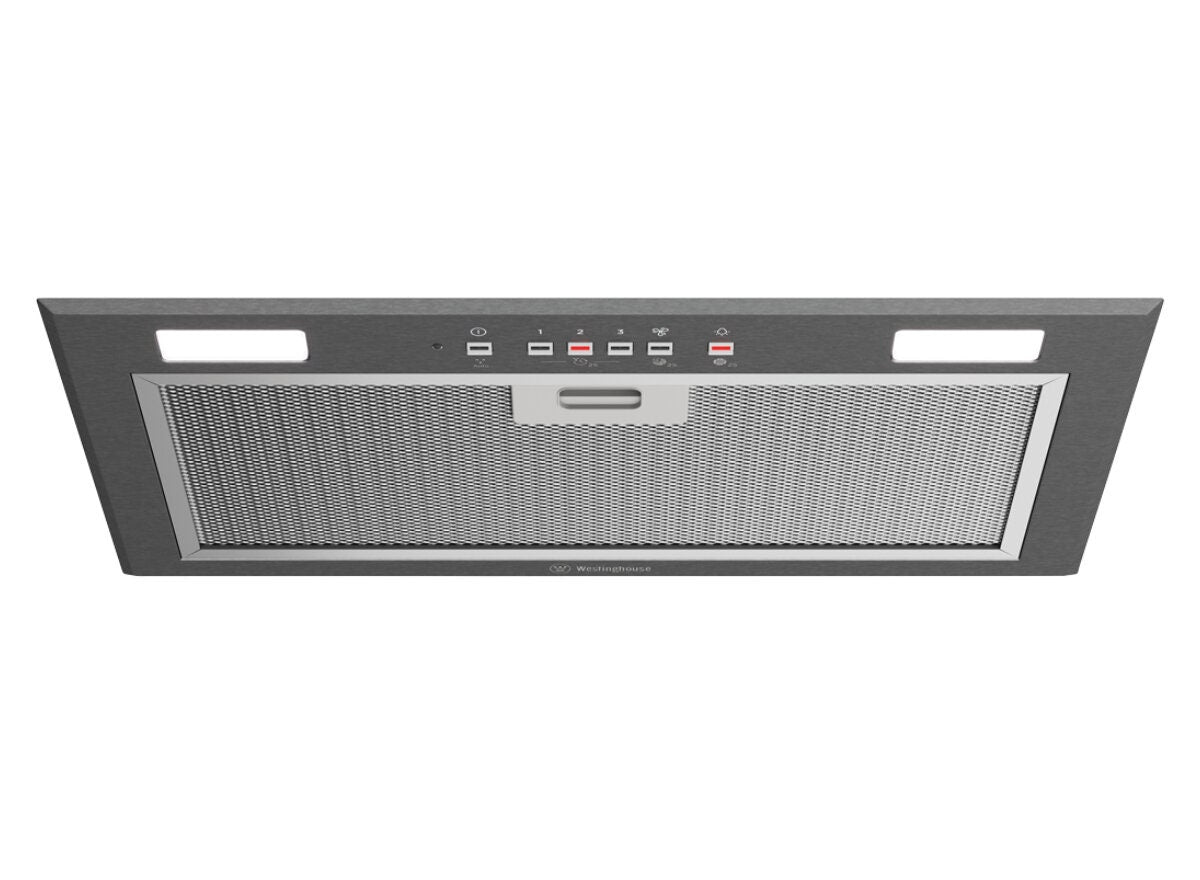 Westinghouse 52cm integrated undermount rangehood - dark stainless steel, Hob2Hood, LED lighting - WRI525BC
