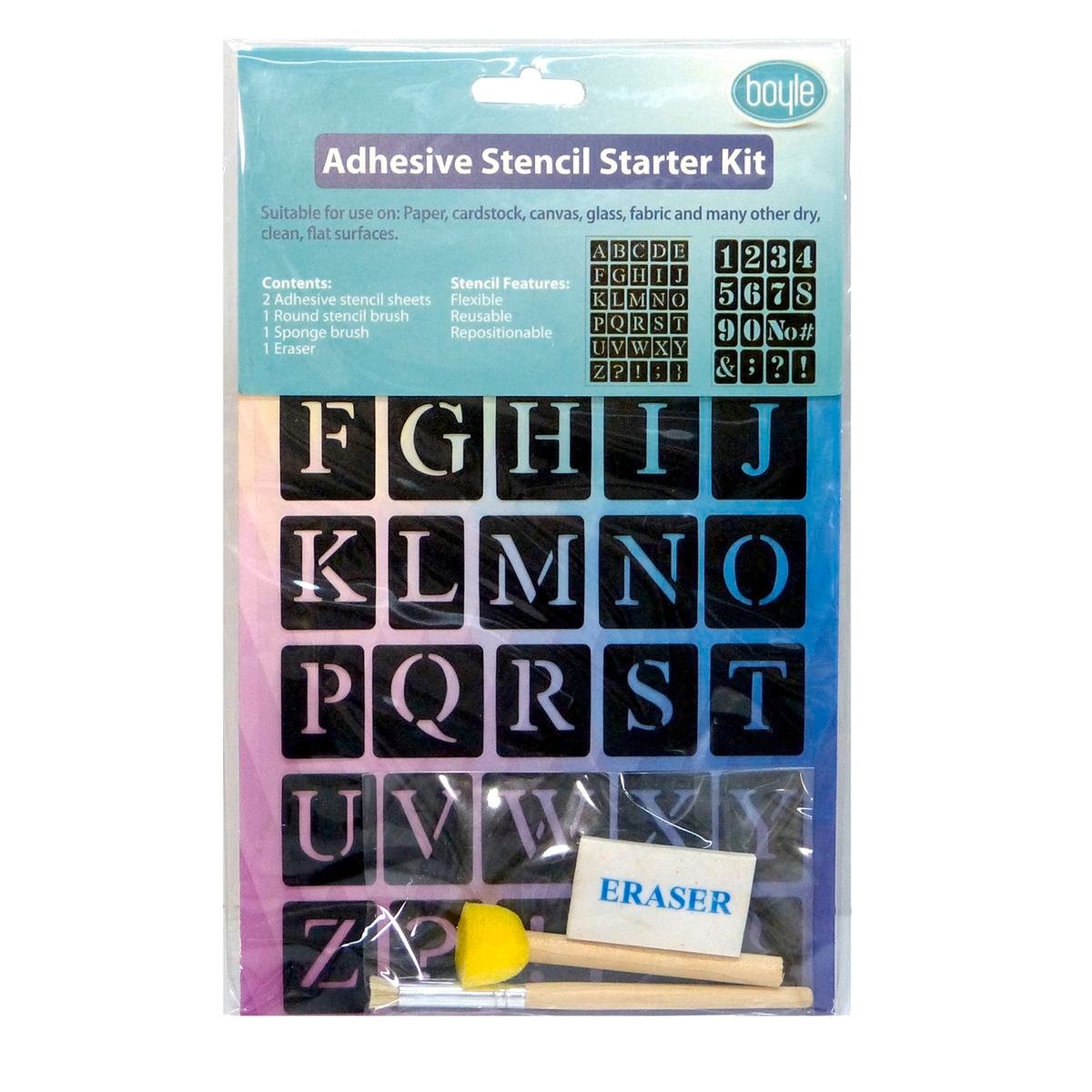 Boyle Adhesive Stencil Starter Kit 2 Sheets
