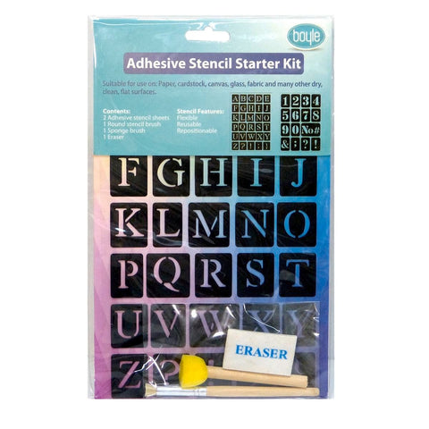 Boyle Adhesive Stencil Starter Kit - 2 Sheets - 160mm x 10mm x 250mm - SuperSaverAU - view 1