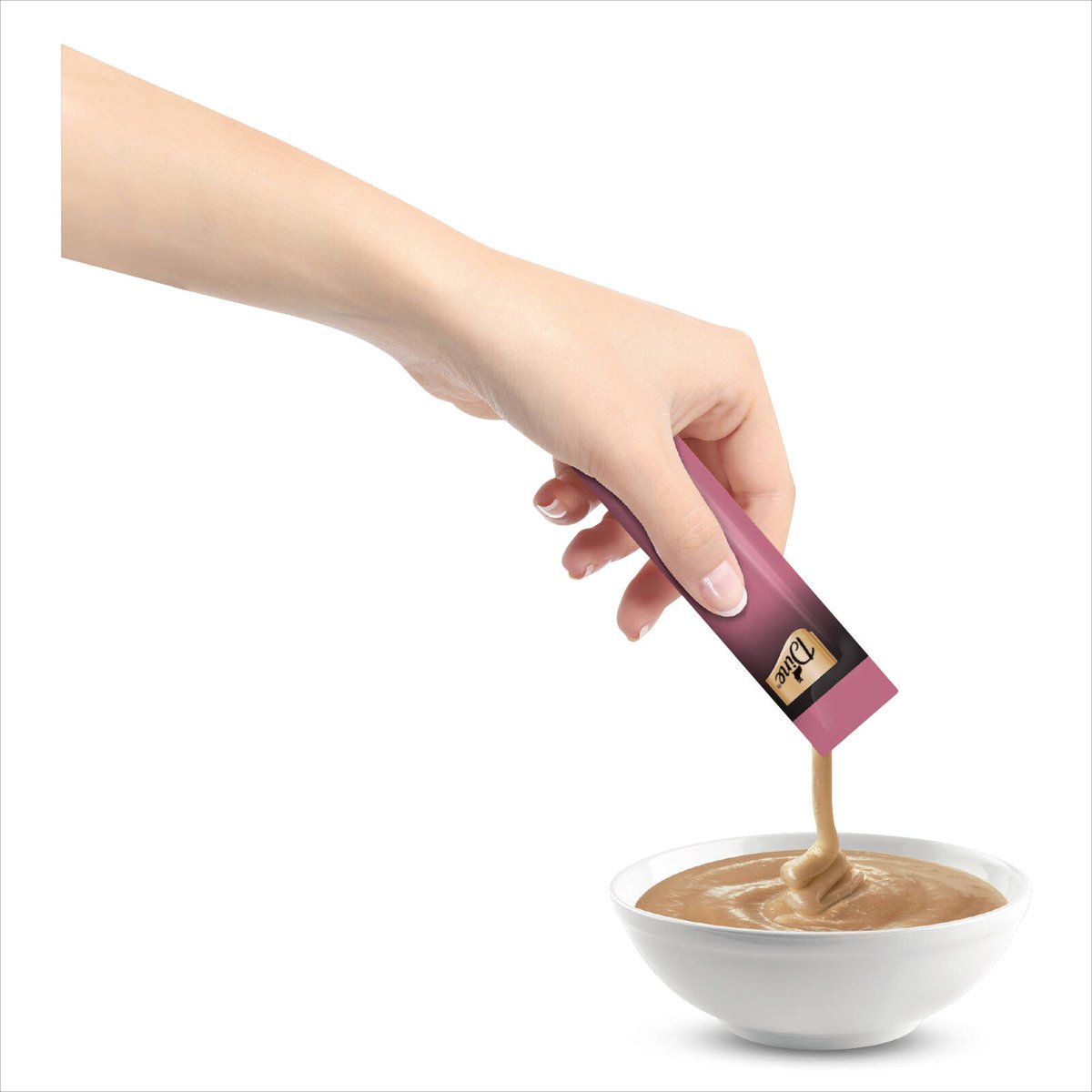 Dine Creamy Treats Tuna Salmon Flavour Cat Treats 12g - 32 Sachets - Hand-Squeezable - SuperSaverAU - view 2