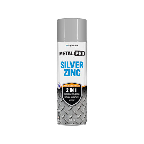 Dy-Mark MetalPro Silver Zinc Primer and Top Coat Spray 400g
