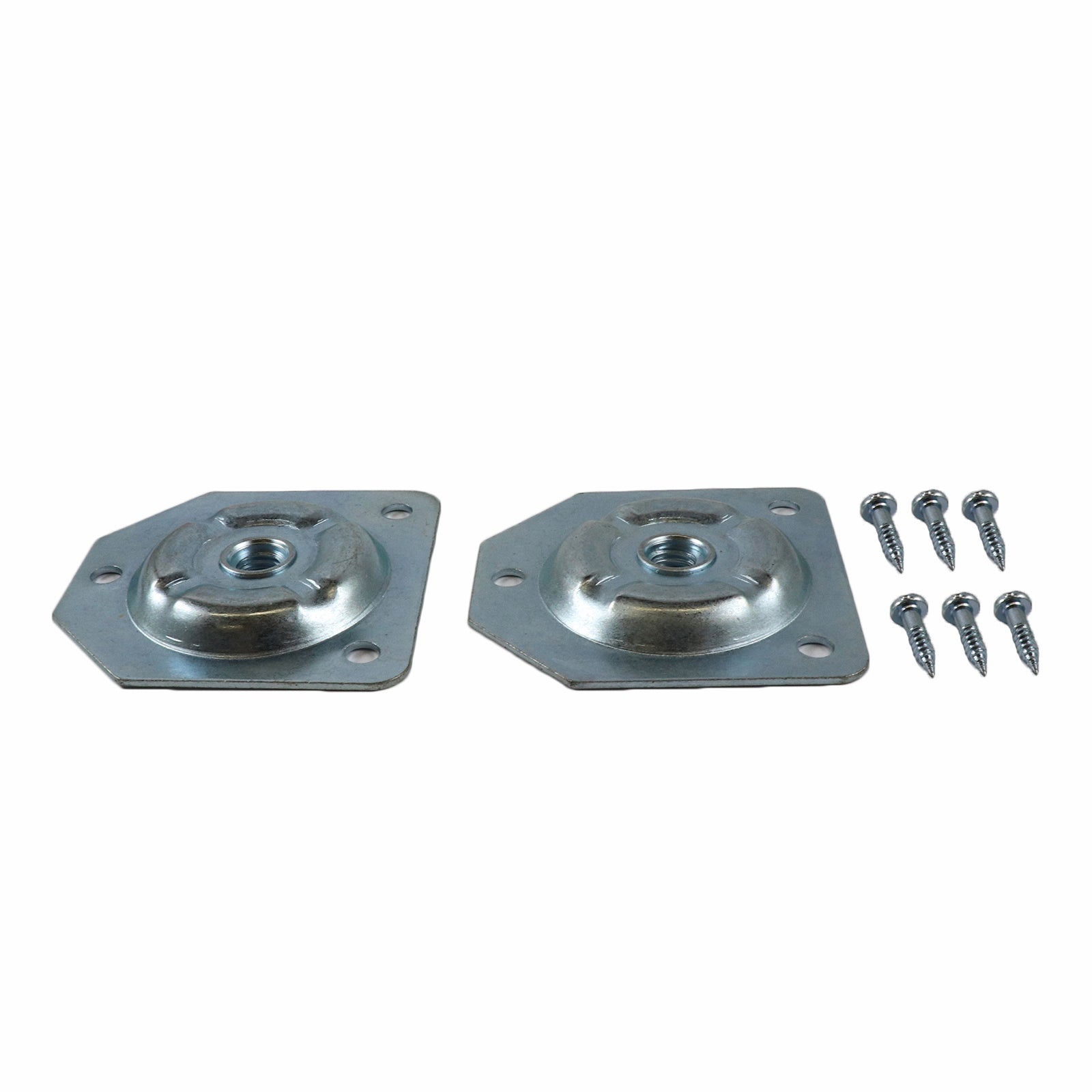 Adoored 3/8" Zinc Plated Steel Vertical Leg Plate 2 Pack