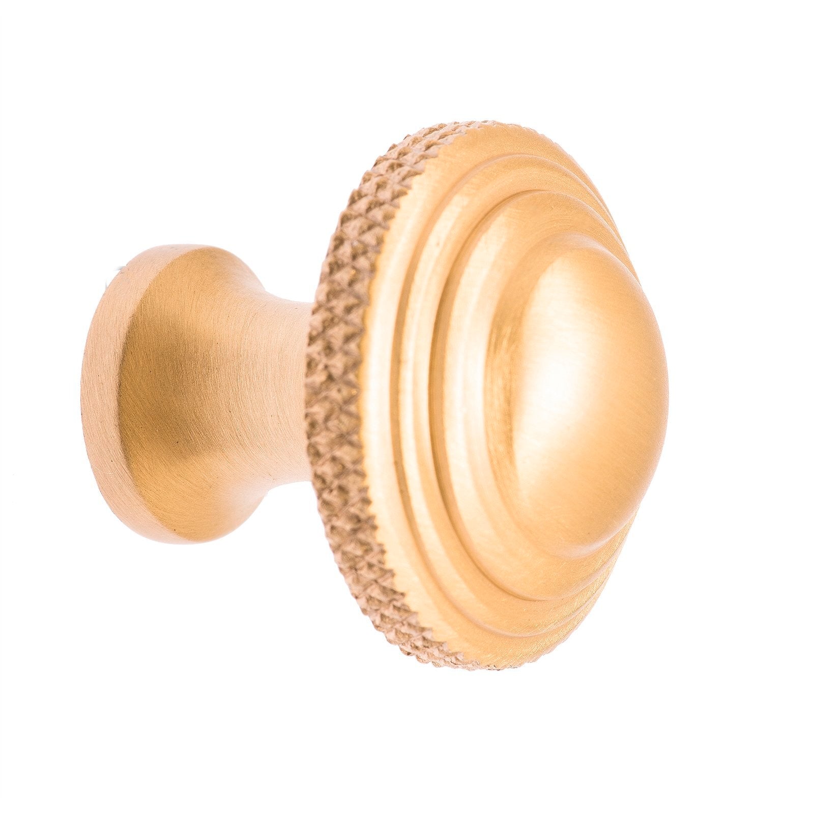 Lane 24mm Matte Brass Knurled Cabinet Knob