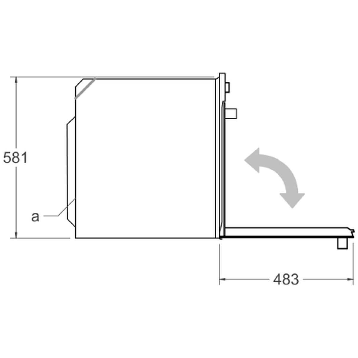 Bertazzoni 60cm Carbonio Professional Pyrolytic Oven - 76L Cavity - Quadruple-Glazed Door - F6011PROPTN-23