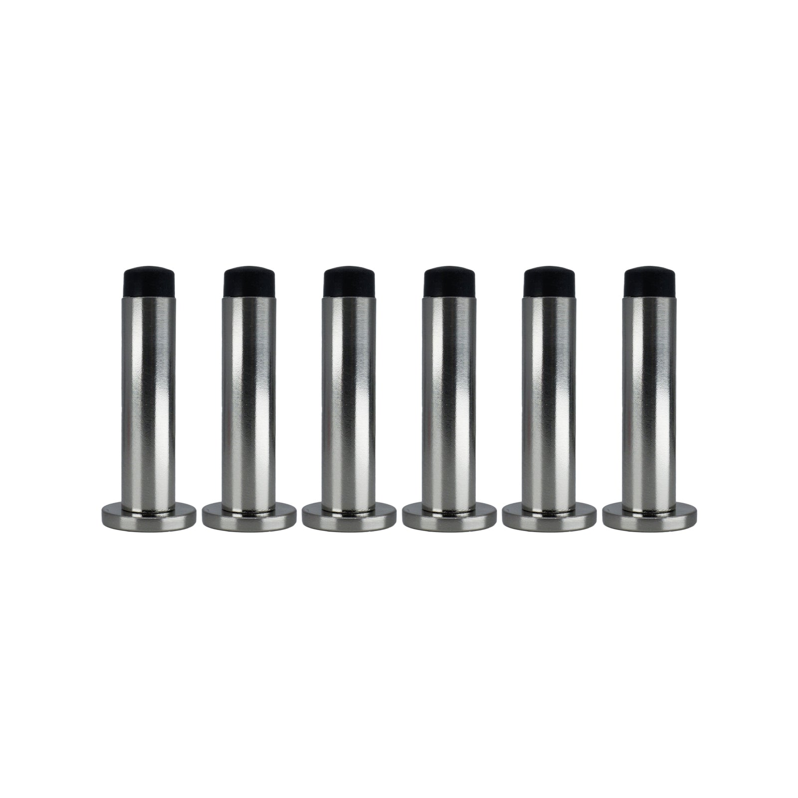 Adoored 85mm Satin Chrome Monument Door Stop - 6 Pack