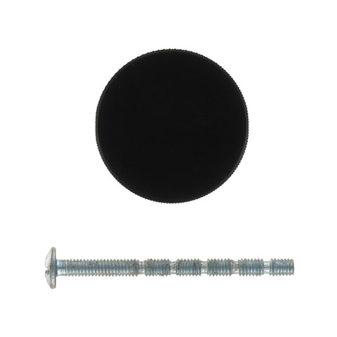 Taskmaster 32mm Knurled Cabinet Knob - Matte Black - 1 Pack - Easy Install - SuperSaverAU - view 1