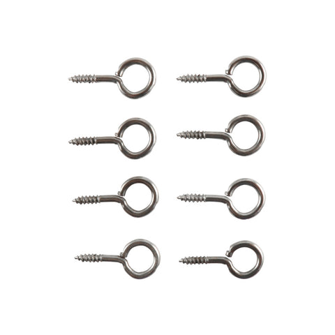 Everhang Nickel Plated Screw Eye Hook 7mm 8kg - 8 Pack