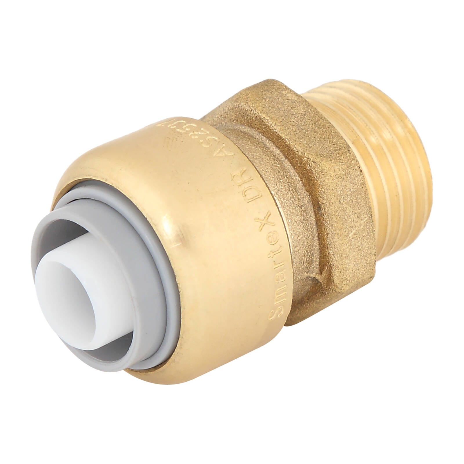 SmarteX-PEX 16 x 15mm Push-Fit Male Connector - Lead Free Brass