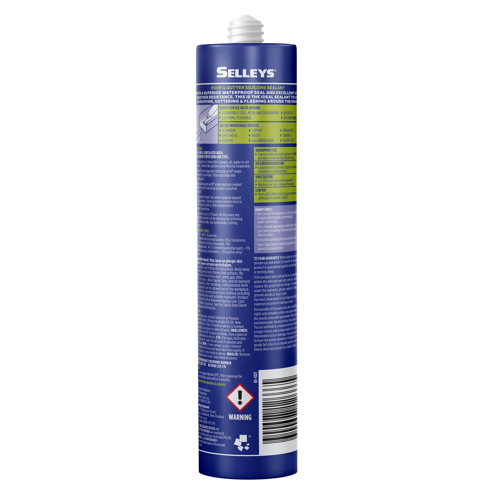 Selleys Roof and Gutter Silicone Sealant Paperbark 300g - Waterproof, UV Resistant Silicone Polymer