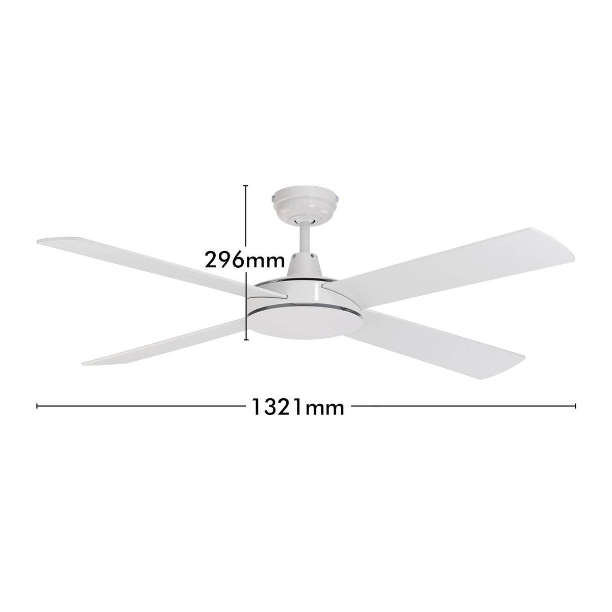 Mercator Grange Ceiling Fan - 130cm White - Plywood - Quiet Operation - SuperSaverAU - view 5